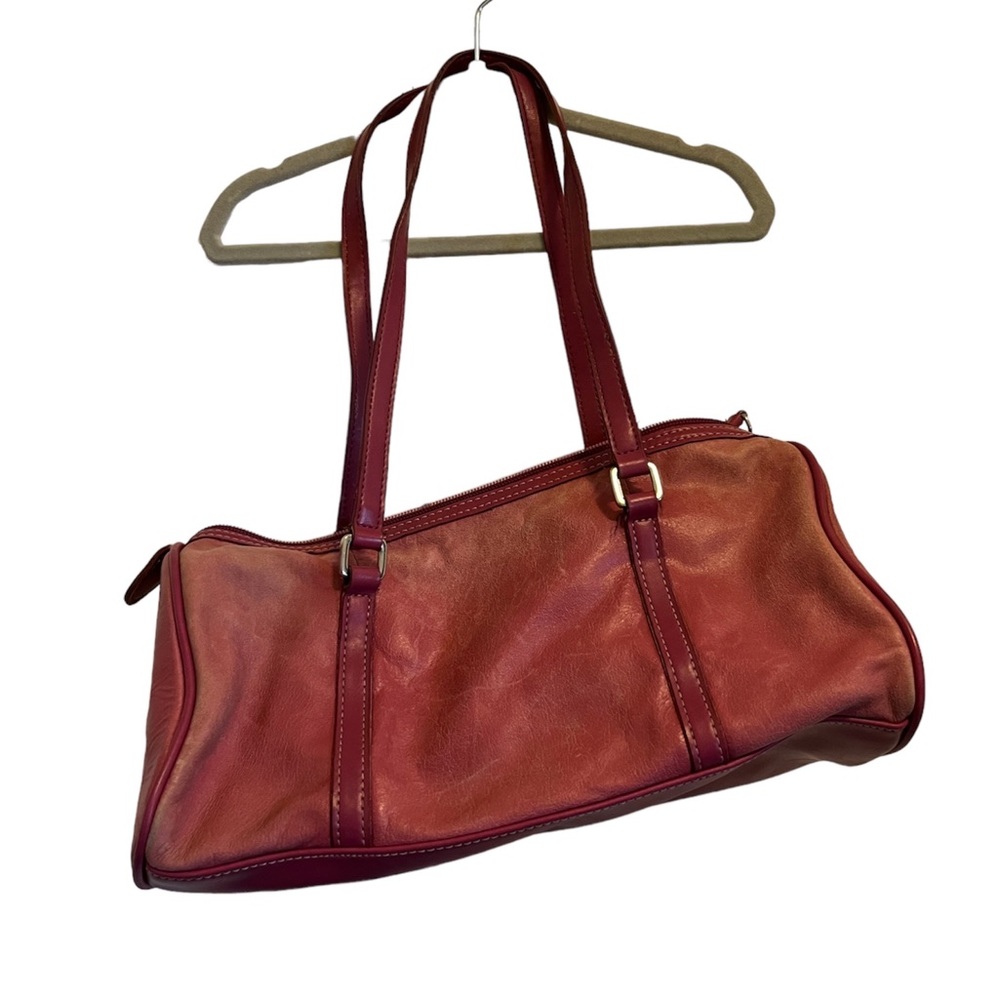 Valerie Stevens Red Leather Shoulder Bag